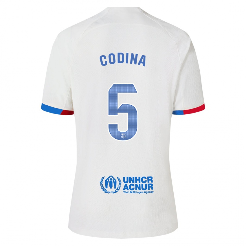 Herren Laia Codina #5 Weiß Auswärtstrikot Trikot 2023/24 T-Shirt Österreich