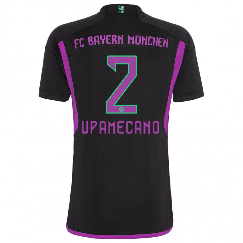 Herren Dayot Upamecano #2 Schwarz Auswärtstrikot Trikot 2023/24 T-Shirt Österreich