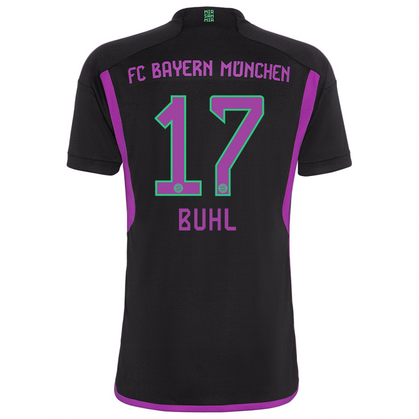 Herren Klara Buhl #17 Schwarz Auswärtstrikot Trikot 2023/24 T-Shirt Österreich