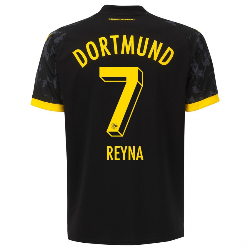 Herren Giovanni Reyna #7 Schwarz Auswärtstrikot Trikot 2023/24 T-Shirt Österreich