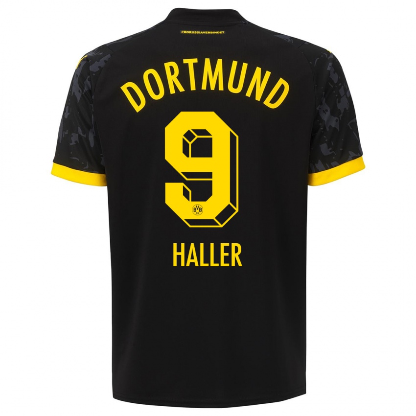 Herren Sebastien Haller #9 Schwarz Auswärtstrikot Trikot 2023/24 T-Shirt Österreich