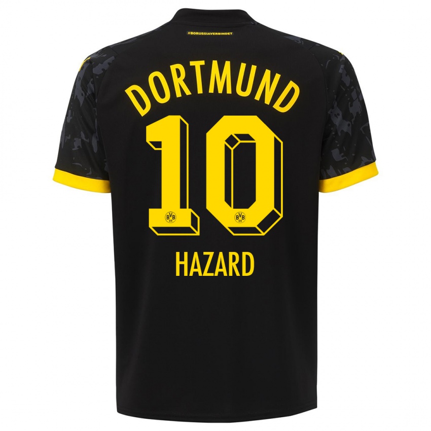 Herren Thorgan Hazard #10 Schwarz Auswärtstrikot Trikot 2023/24 T-Shirt Österreich