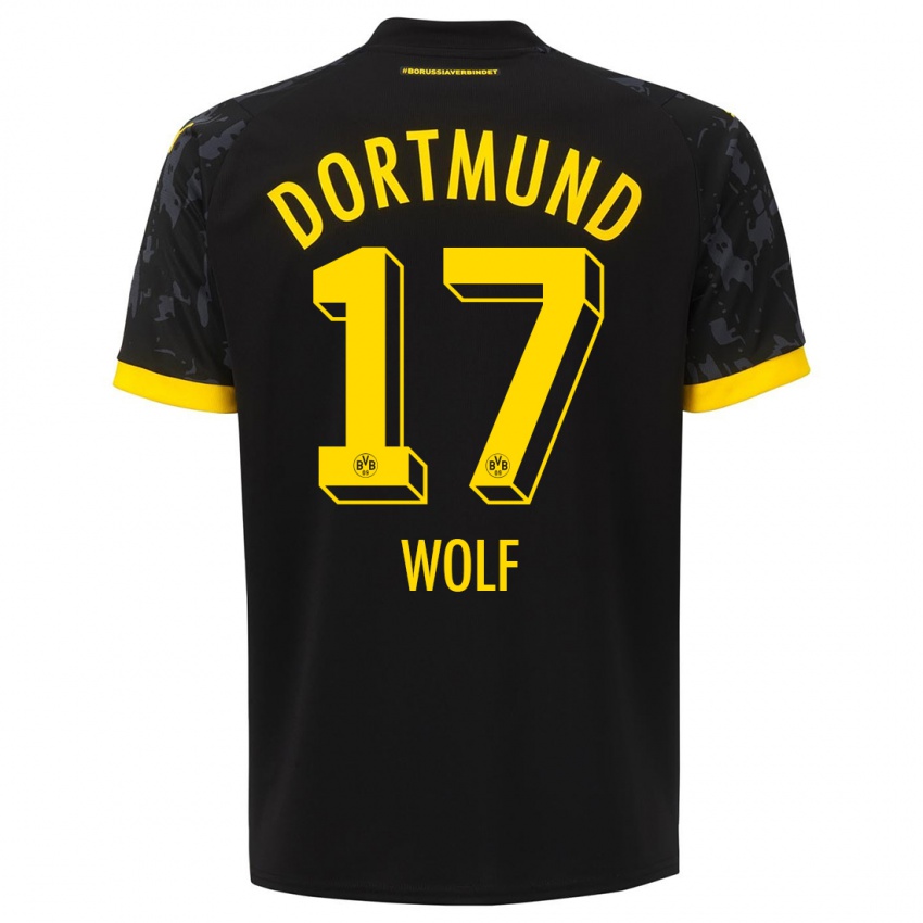 Herren Marius Wolf #17 Schwarz Auswärtstrikot Trikot 2023/24 T-Shirt Österreich