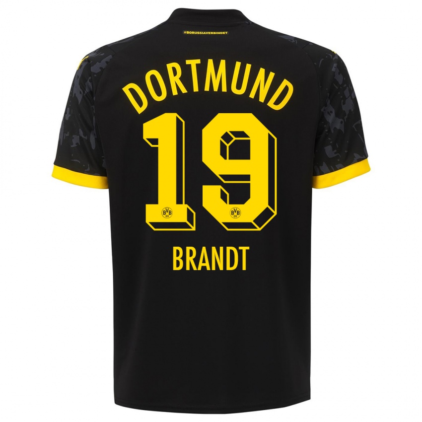 Herren Julian Brandt #19 Schwarz Auswärtstrikot Trikot 2023/24 T-Shirt Österreich