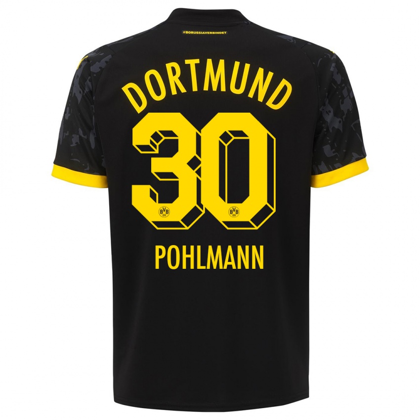 Herren Ole Pohlmann #30 Schwarz Auswärtstrikot Trikot 2023/24 T-Shirt Österreich