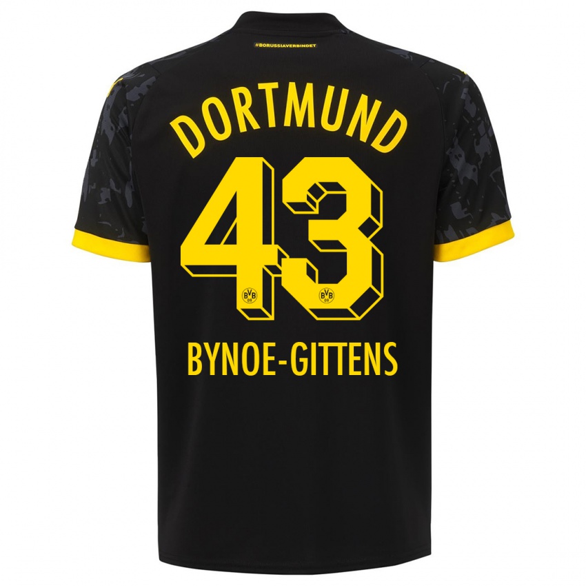 Herren Jamie Bynoe-Gittens #43 Schwarz Auswärtstrikot Trikot 2023/24 T-Shirt Österreich