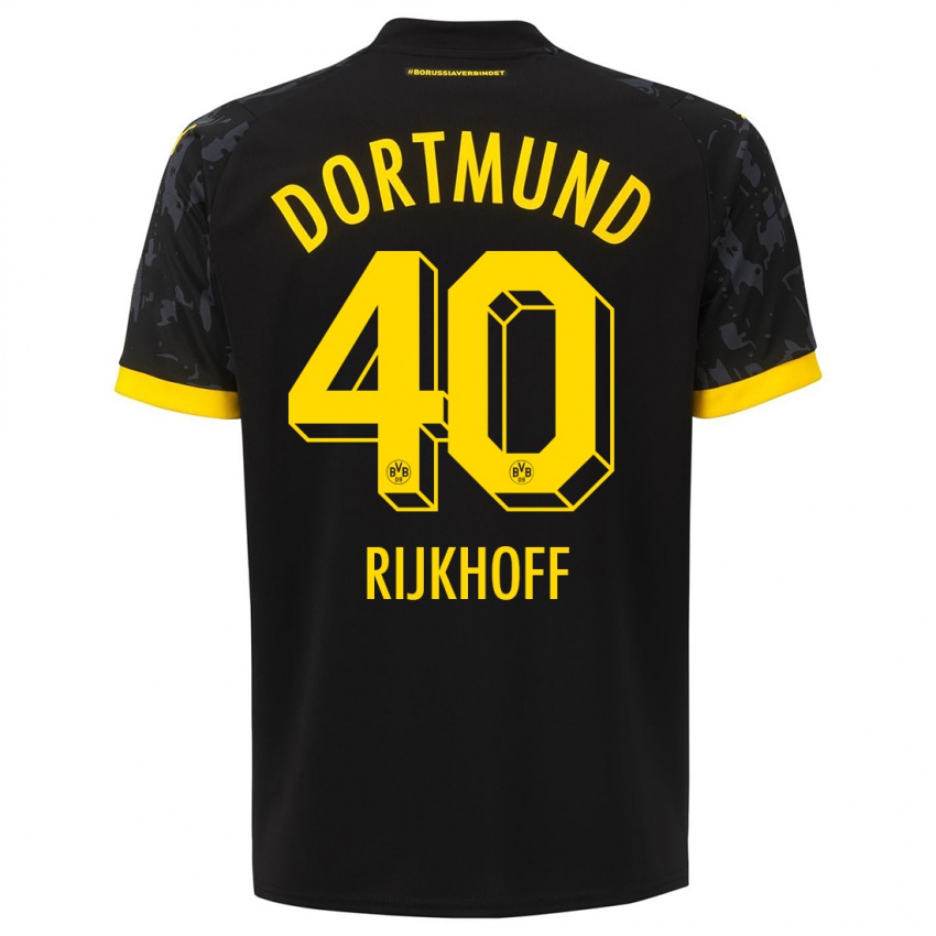 Herren Julian Rijkhoff #40 Schwarz Auswärtstrikot Trikot 2023/24 T-Shirt Österreich