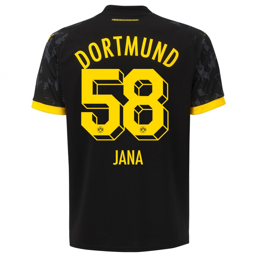 Herren Nordberg Jana #58 Schwarz Auswärtstrikot Trikot 2023/24 T-Shirt Österreich
