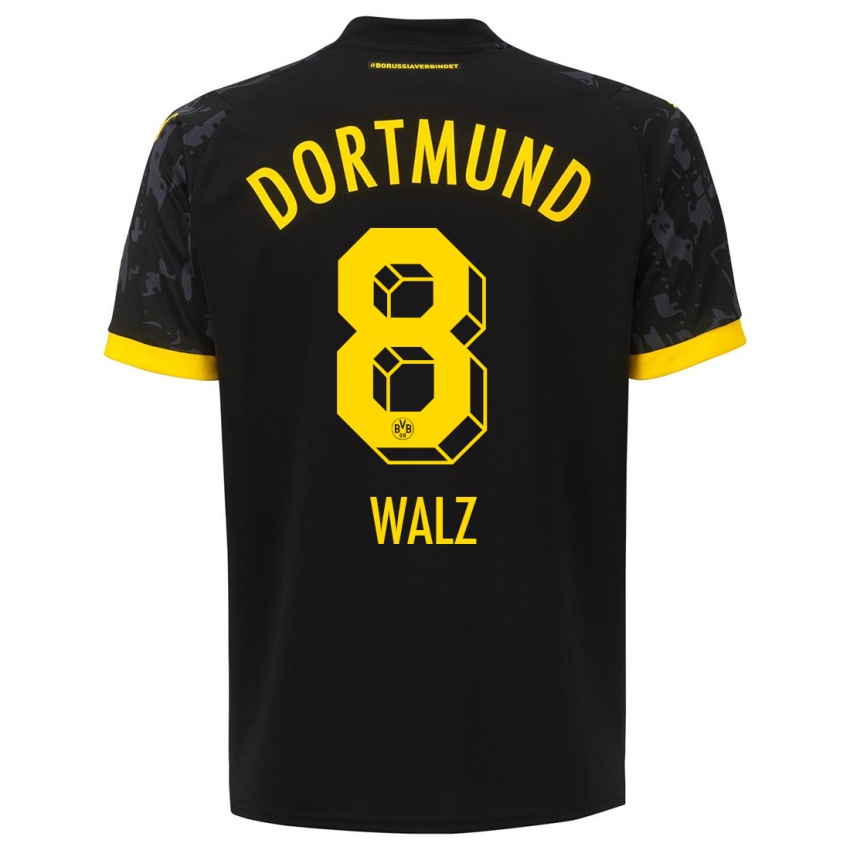 Herren Vasco Walz #8 Schwarz Auswärtstrikot Trikot 2023/24 T-Shirt Österreich