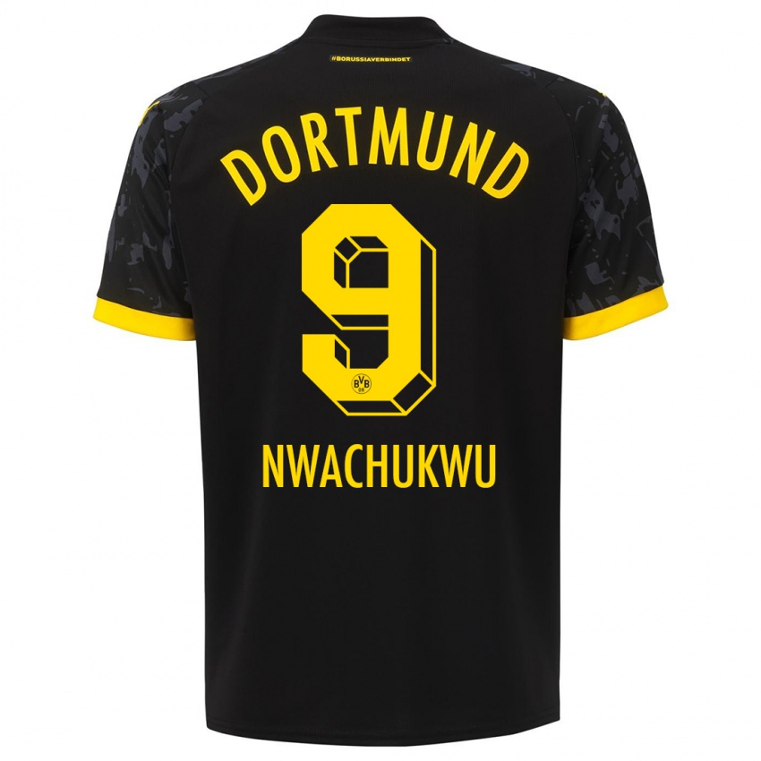 Herren Isaak Nwachukwu #9 Schwarz Auswärtstrikot Trikot 2023/24 T-Shirt Österreich