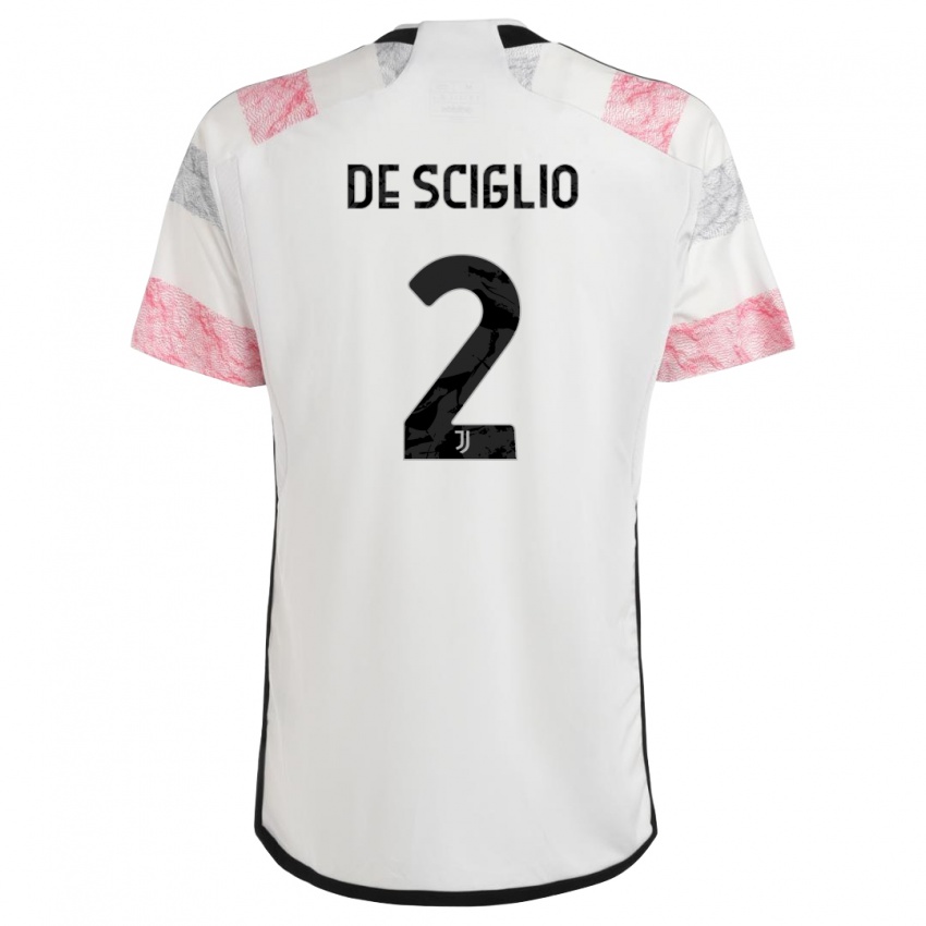 Herren Mattia De Sciglio #2 Weiß Rosa Auswärtstrikot Trikot 2023/24 T-Shirt Österreich