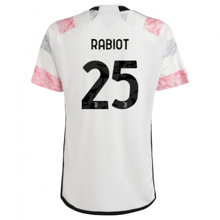 Herren Adrien Rabiot #25 Weiß Rosa Auswärtstrikot Trikot 2023/24 T-Shirt Österreich