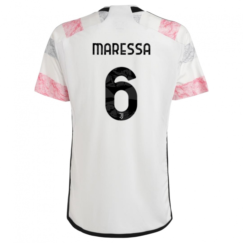Herren Tommaso Maressa #6 Weiß Rosa Auswärtstrikot Trikot 2023/24 T-Shirt Österreich