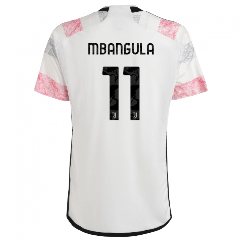 Herren Samuel Mbangula #11 Weiß Rosa Auswärtstrikot Trikot 2023/24 T-Shirt Österreich