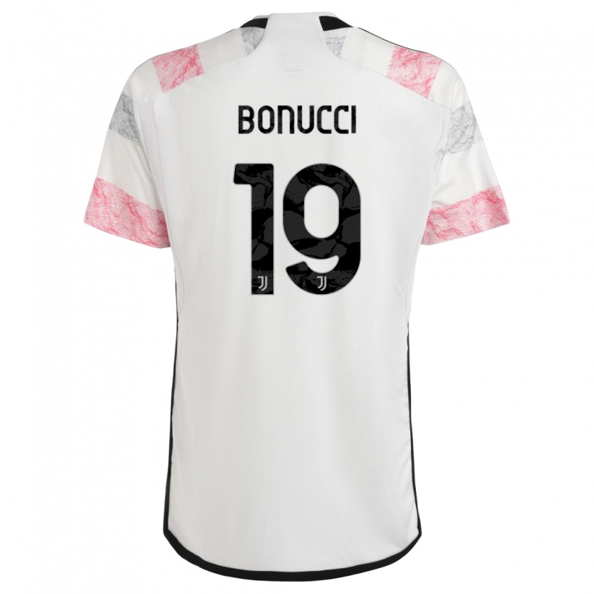 Herren Leonardo Bonucci #19 Weiß Rosa Auswärtstrikot Trikot 2023/24 T-Shirt Österreich