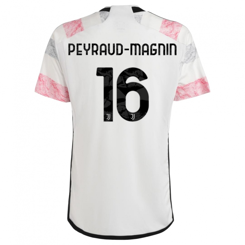 Herren Pauline Peyraud-Magnin #16 Weiß Rosa Auswärtstrikot Trikot 2023/24 T-Shirt Österreich