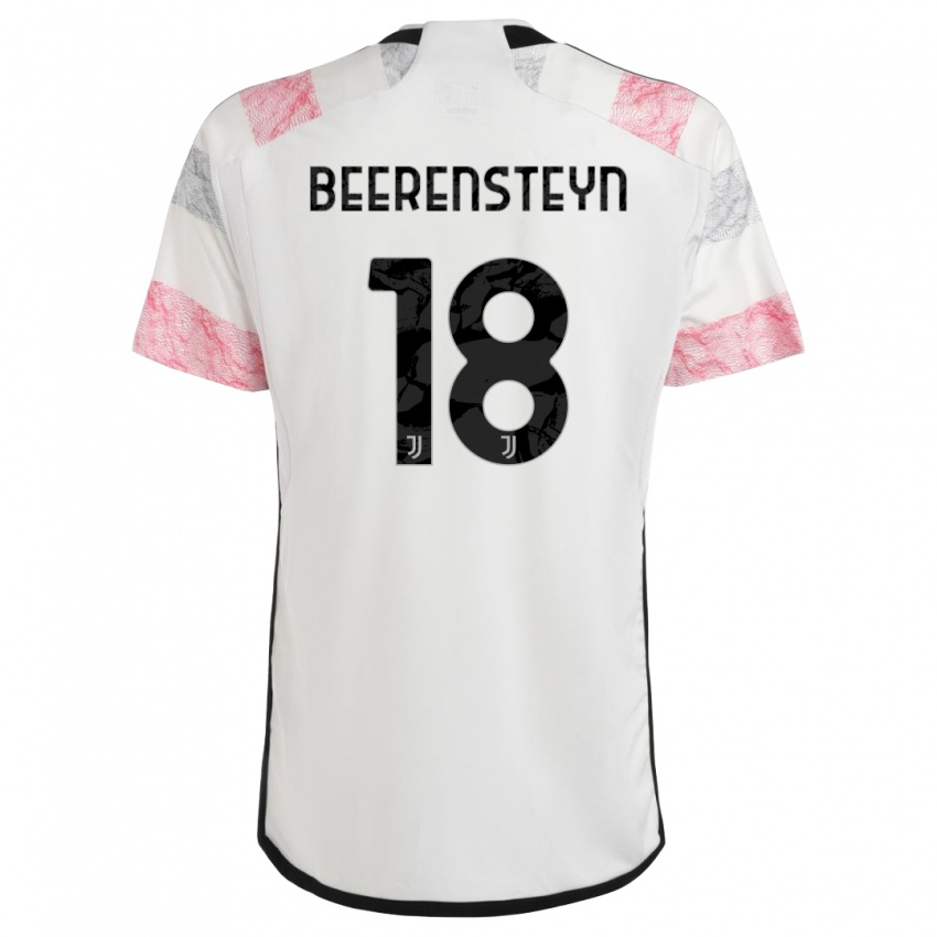 Herren Lineth Beerensteyn #18 Weiß Rosa Auswärtstrikot Trikot 2023/24 T-Shirt Österreich