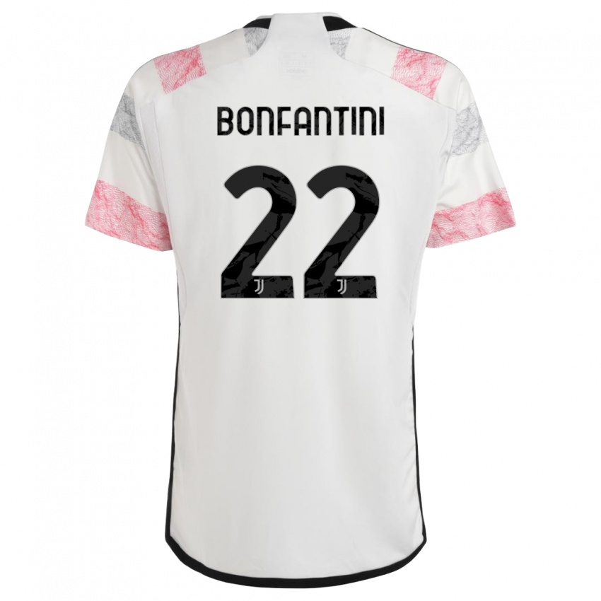 Herren Agnese Bonfantini #22 Weiß Rosa Auswärtstrikot Trikot 2023/24 T-Shirt Österreich