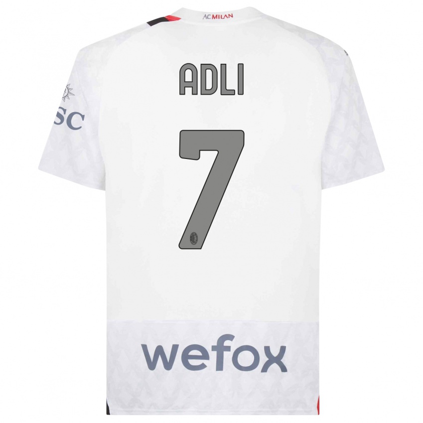 Herren Yacine Adli #7 Weiß Auswärtstrikot Trikot 2023/24 T-Shirt Österreich