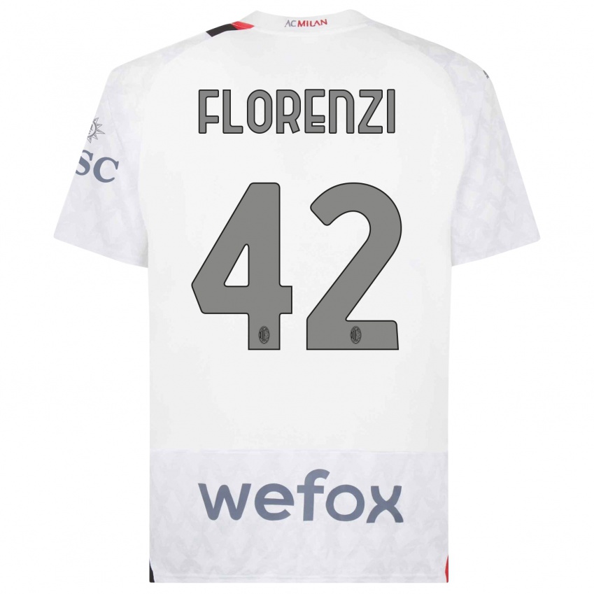 Herren Alessandro Florenzi #42 Weiß Auswärtstrikot Trikot 2023/24 T-Shirt Österreich