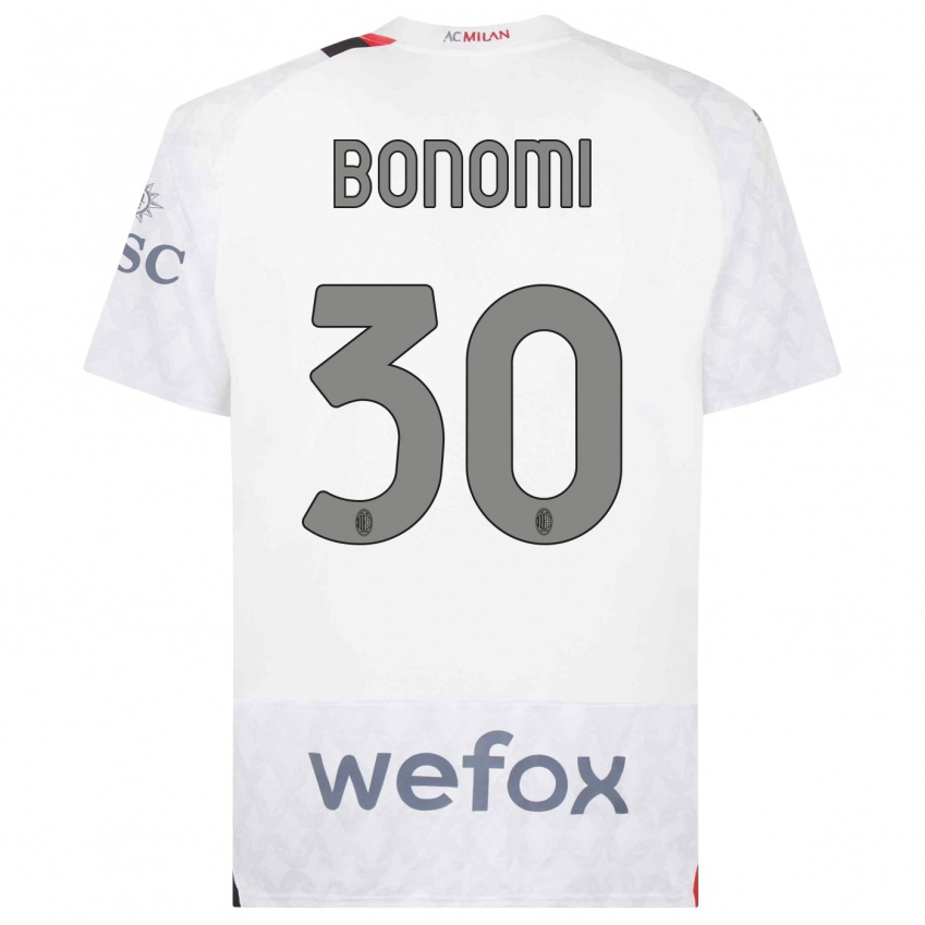Herren Alessandro Bonomi #30 Weiß Auswärtstrikot Trikot 2023/24 T-Shirt Österreich