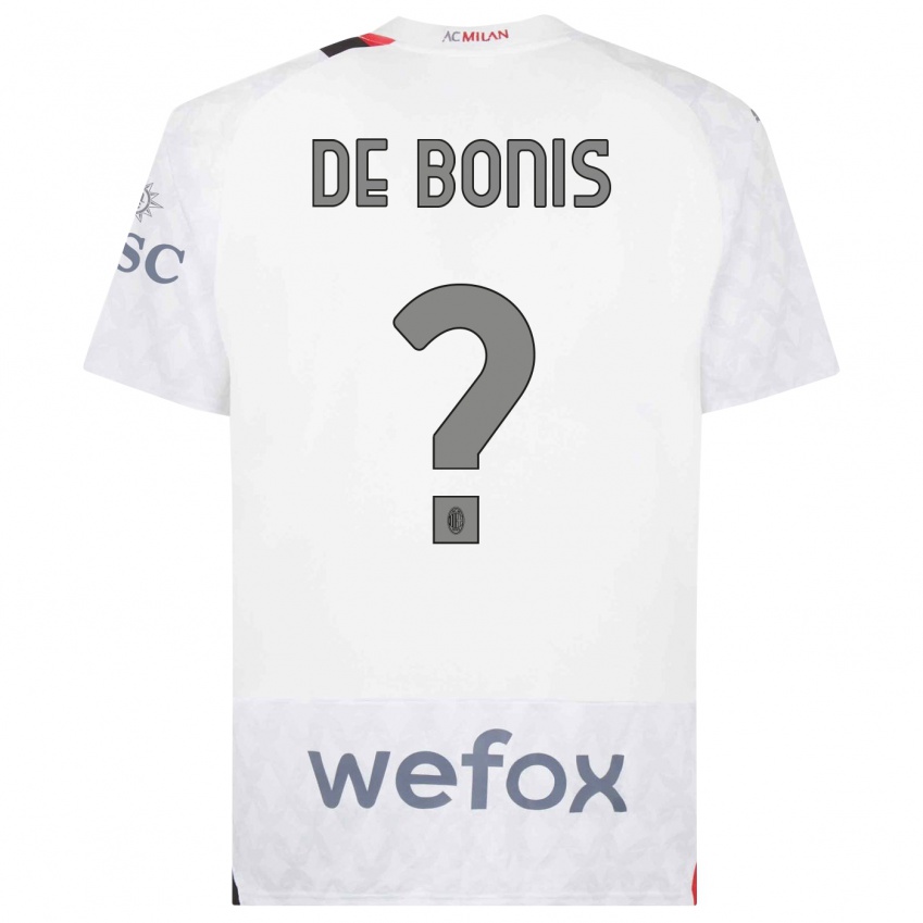 Herren Andrea De Bonis #0 Weiß Auswärtstrikot Trikot 2023/24 T-Shirt Österreich