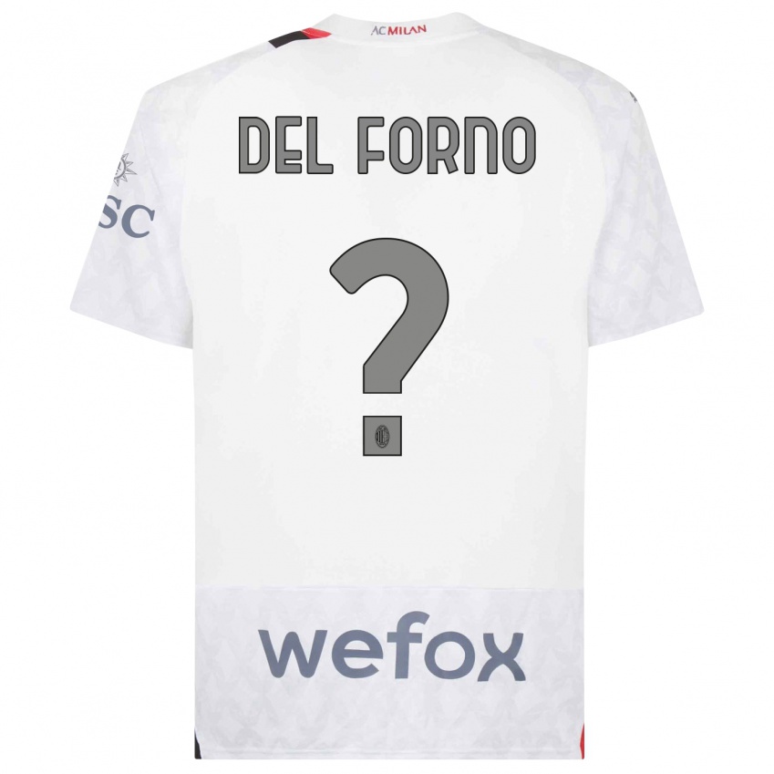 Herren Luca Del Forno #0 Weiß Auswärtstrikot Trikot 2023/24 T-Shirt Österreich