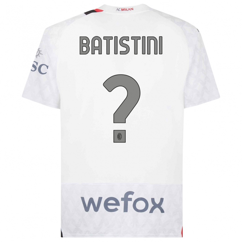 Herren Simone Batistini #0 Weiß Auswärtstrikot Trikot 2023/24 T-Shirt Österreich