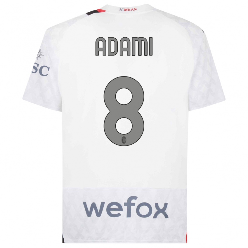 Herren Greta Adami #8 Weiß Auswärtstrikot Trikot 2023/24 T-Shirt Österreich