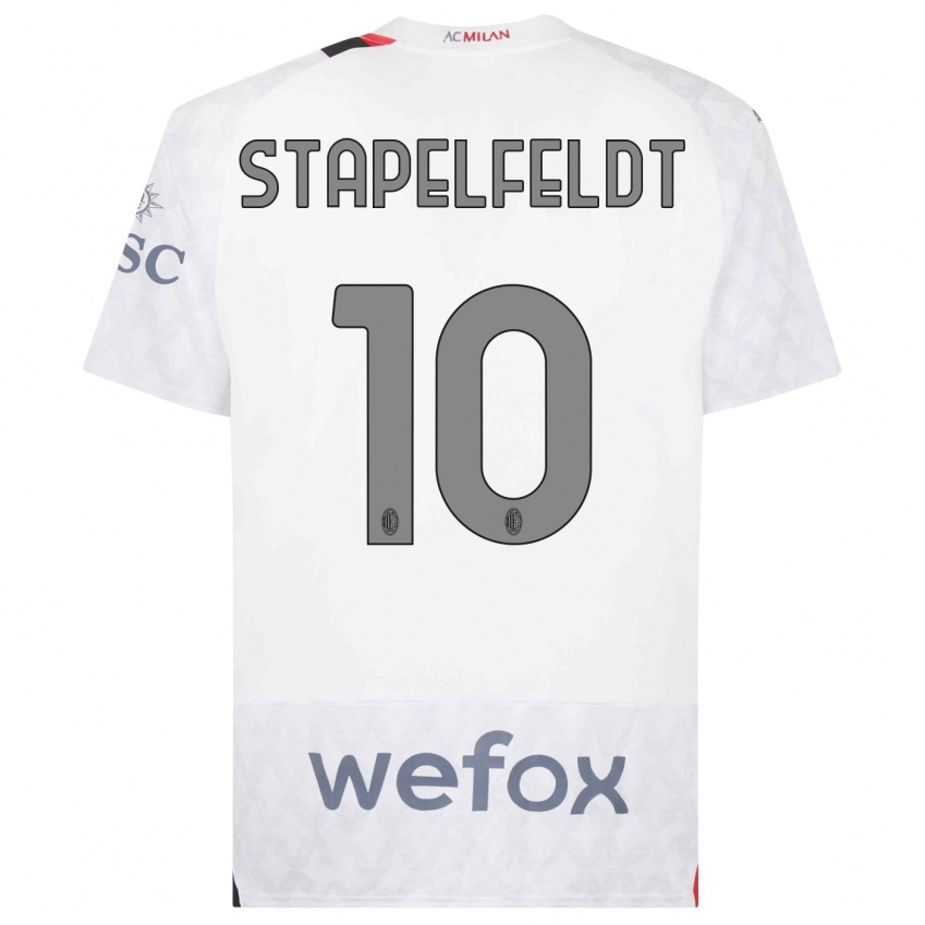 Herren Nina Stapelfeldt #10 Weiß Auswärtstrikot Trikot 2023/24 T-Shirt Österreich
