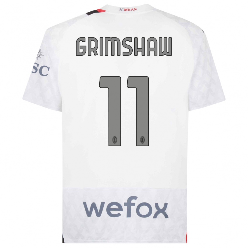 Herren Christy Grimshaw #11 Weiß Auswärtstrikot Trikot 2023/24 T-Shirt Österreich