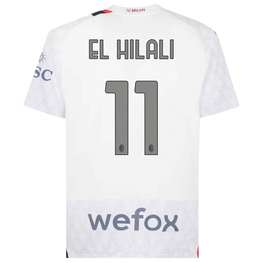 Herren Youns El Hilali #11 Weiß Auswärtstrikot Trikot 2023/24 T-Shirt Österreich