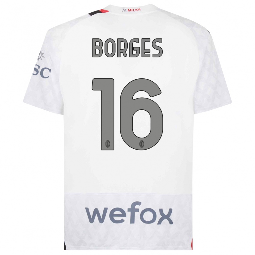 Herren Lenny Borges #16 Weiß Auswärtstrikot Trikot 2023/24 T-Shirt Österreich