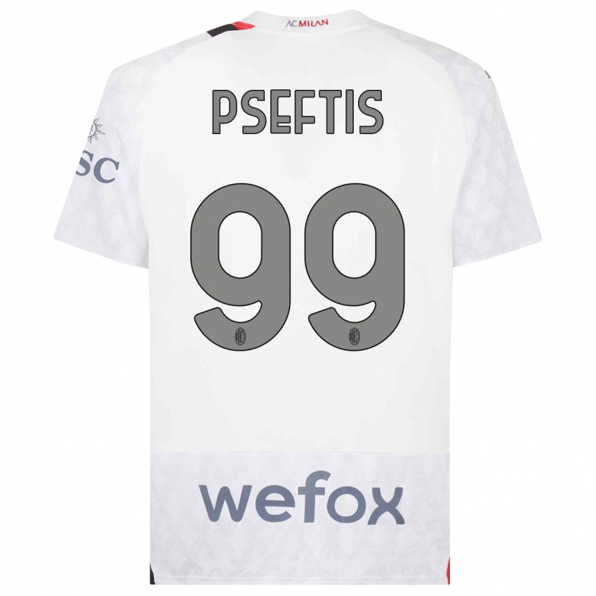 Herren Fotios Pseftis #99 Weiß Auswärtstrikot Trikot 2023/24 T-Shirt Österreich