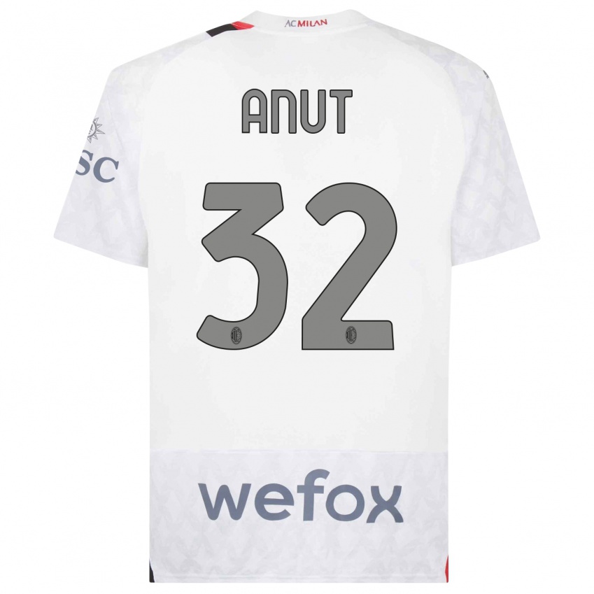 Herren Niccolo Anut #32 Weiß Auswärtstrikot Trikot 2023/24 T-Shirt Österreich