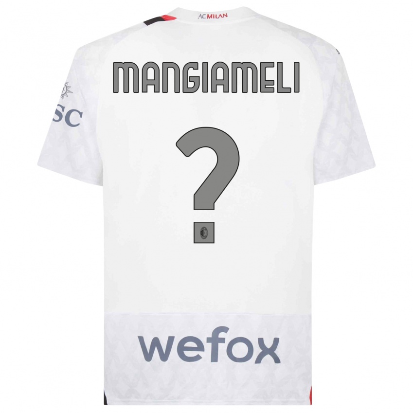 Herren Federico Mangiameli #0 Weiß Auswärtstrikot Trikot 2023/24 T-Shirt Österreich