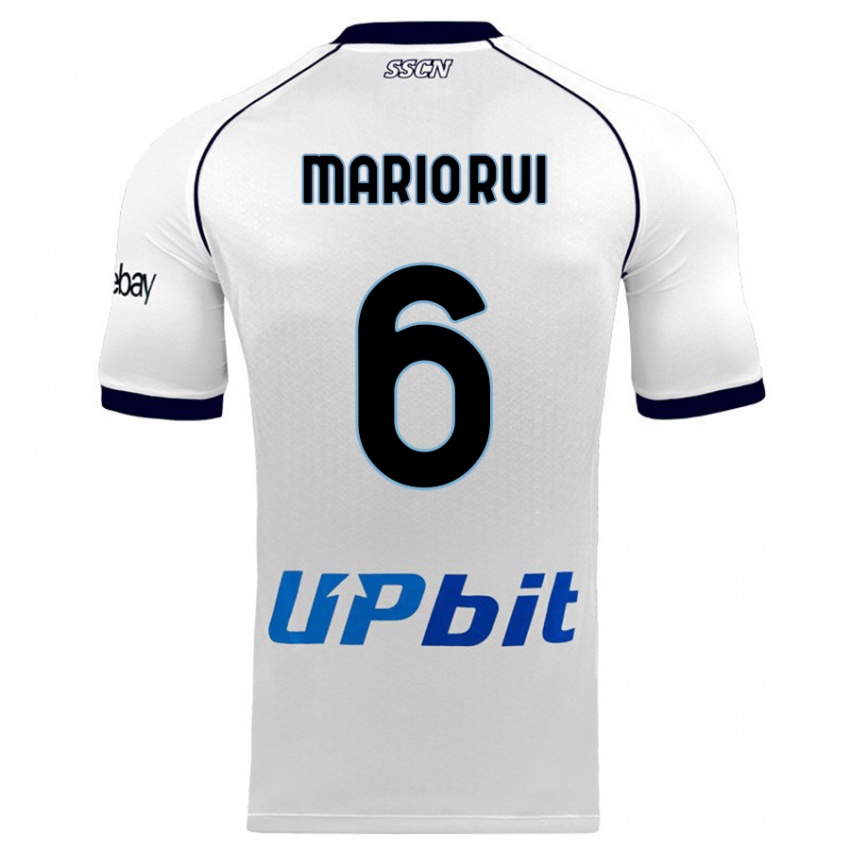 Herren Mario Rui #6 Weiß Auswärtstrikot Trikot 2023/24 T-Shirt Österreich