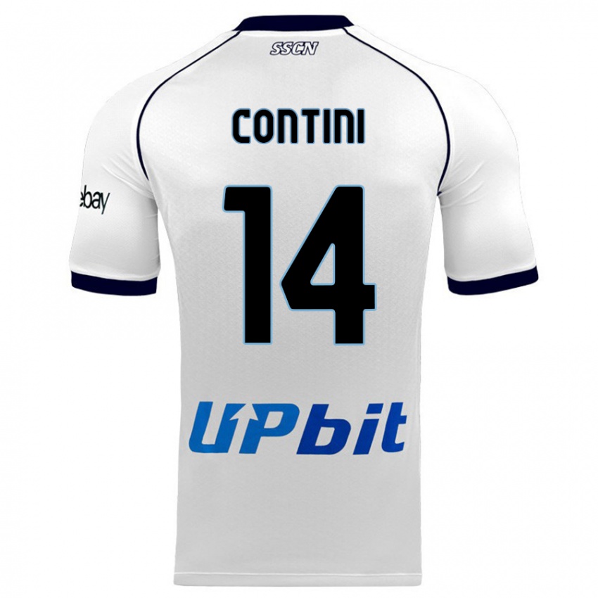 Herren Nikita Contini #14 Weiß Auswärtstrikot Trikot 2023/24 T-Shirt Österreich