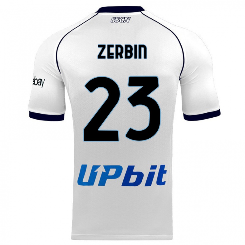 Herren Alessio Zerbin #23 Weiß Auswärtstrikot Trikot 2023/24 T-Shirt Österreich