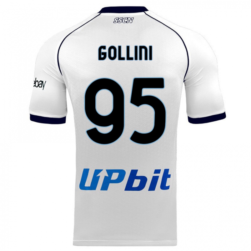 Herren Pierluigi Gollini #95 Weiß Auswärtstrikot Trikot 2023/24 T-Shirt Österreich