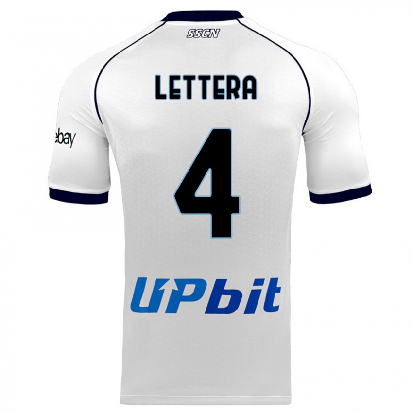 Herren Alessio Lettera #4 Weiß Auswärtstrikot Trikot 2023/24 T-Shirt Österreich
