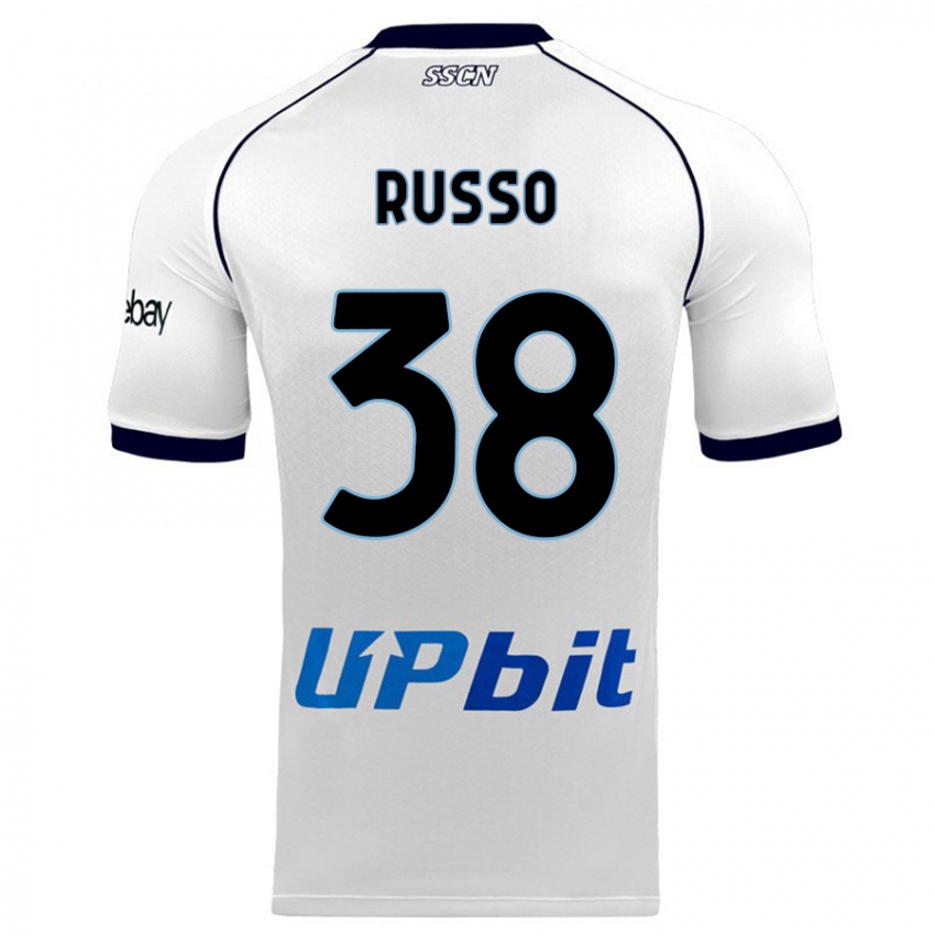 Herren Lorenzo Russo #38 Weiß Auswärtstrikot Trikot 2023/24 T-Shirt Österreich