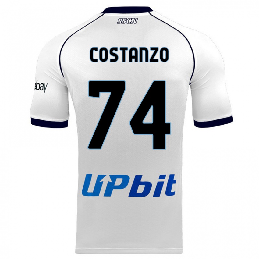Herren Davide Costanzo #74 Weiß Auswärtstrikot Trikot 2023/24 T-Shirt Österreich