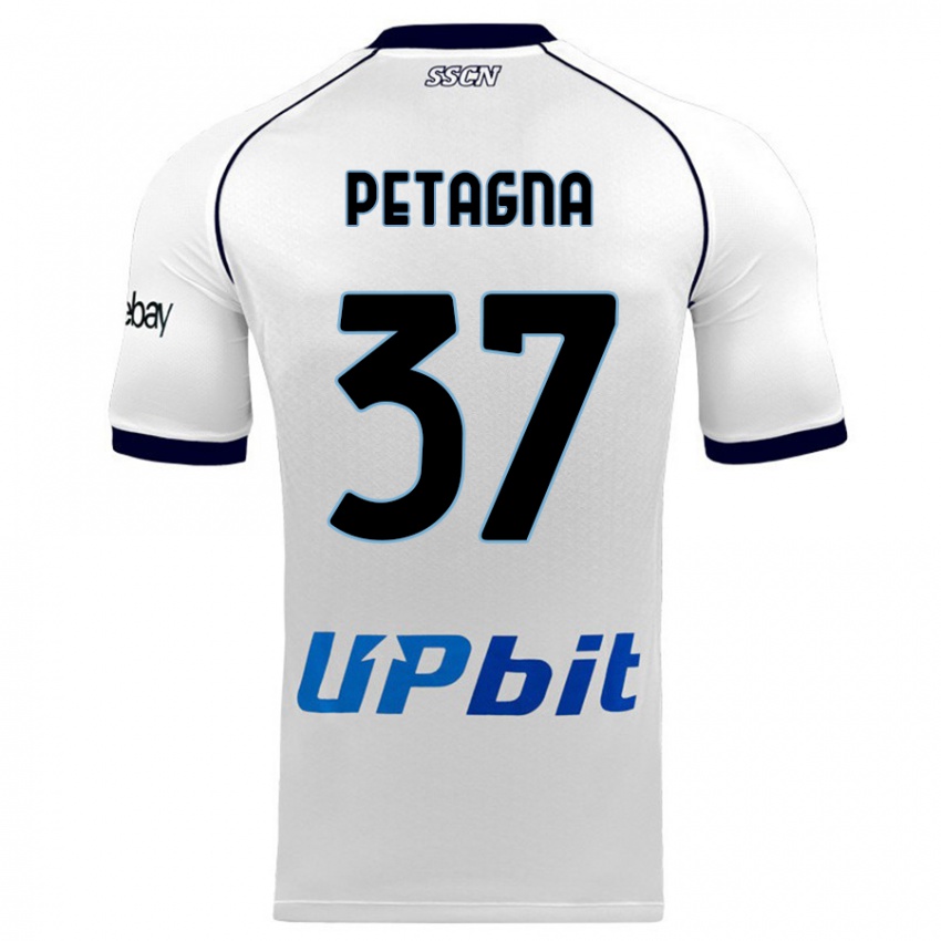 Herren Andrea Petagna #37 Weiß Auswärtstrikot Trikot 2023/24 T-Shirt Österreich