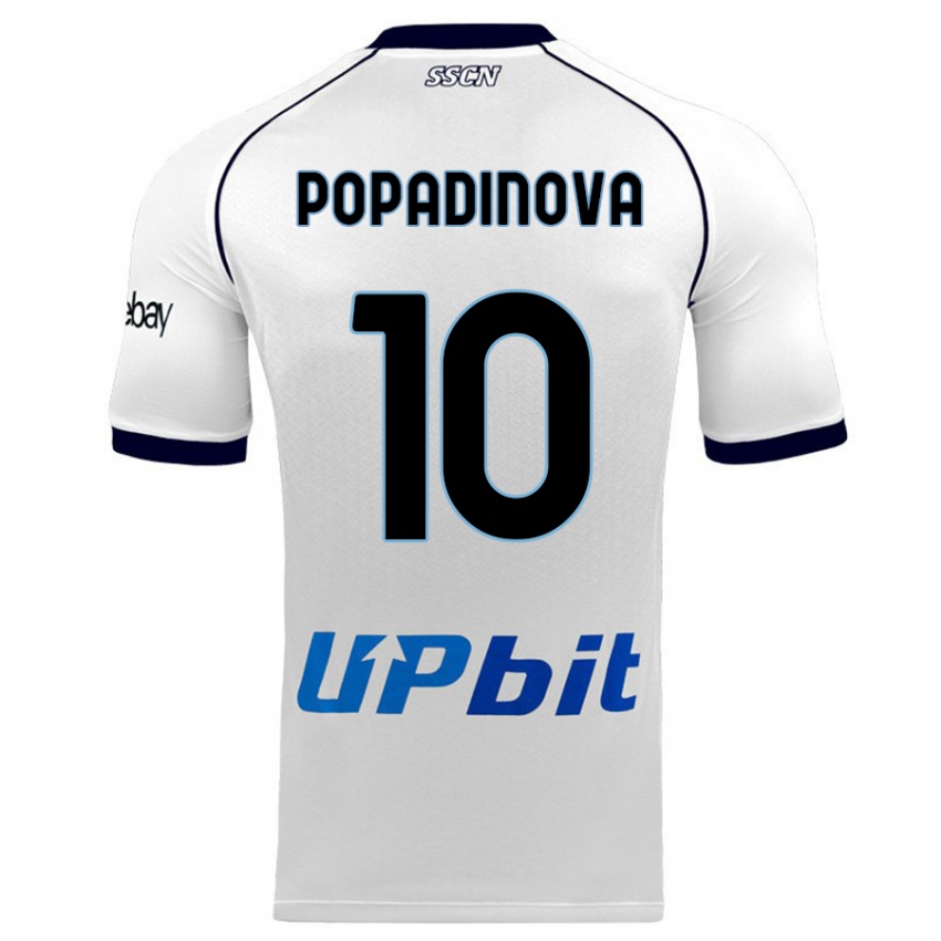 Herren Evdokiya Popadinova #10 Weiß Auswärtstrikot Trikot 2023/24 T-Shirt Österreich
