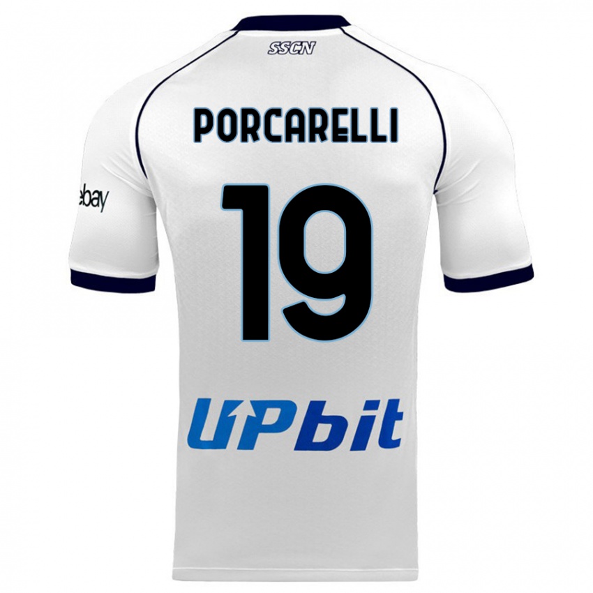Herren Maddelena Porcarelli #19 Weiß Auswärtstrikot Trikot 2023/24 T-Shirt Österreich