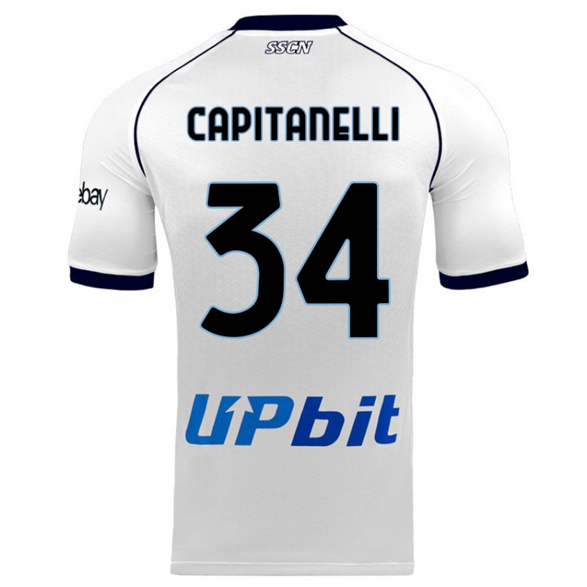 Herren Ilaria Capitanelli #34 Weiß Auswärtstrikot Trikot 2023/24 T-Shirt Österreich