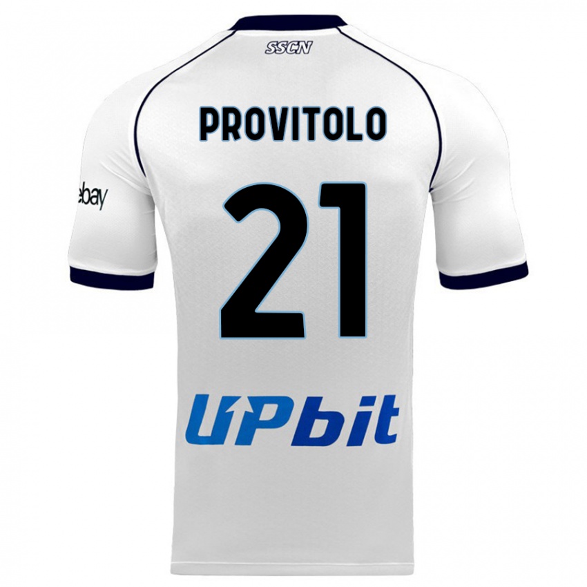 Herren Vincenzo Provitolo #21 Weiß Auswärtstrikot Trikot 2023/24 T-Shirt Österreich