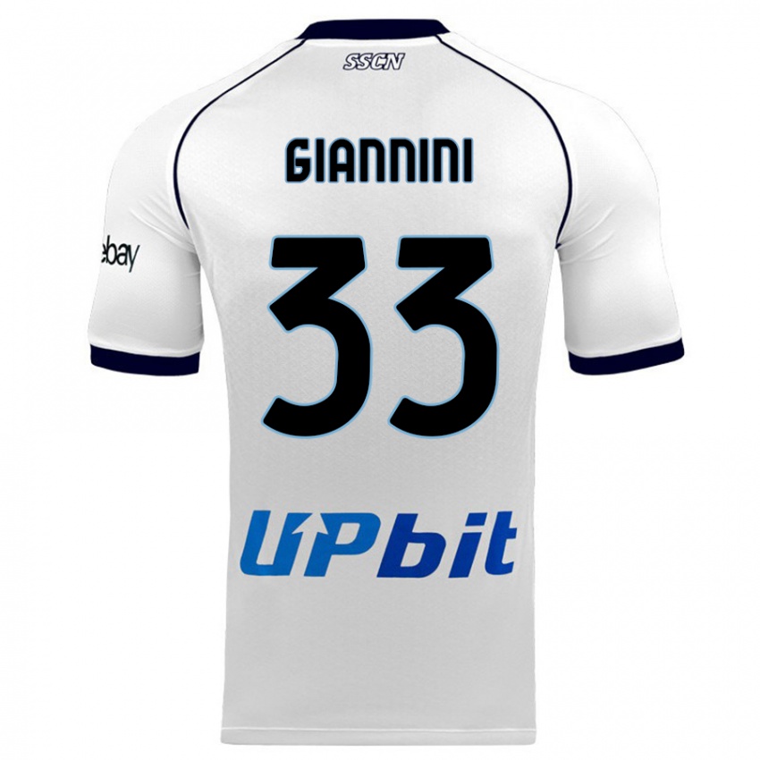 Herren Enrico Giannini #33 Weiß Auswärtstrikot Trikot 2023/24 T-Shirt Österreich