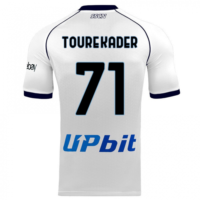 Herren Aziz Toure Kader #71 Weiß Auswärtstrikot Trikot 2023/24 T-Shirt Österreich